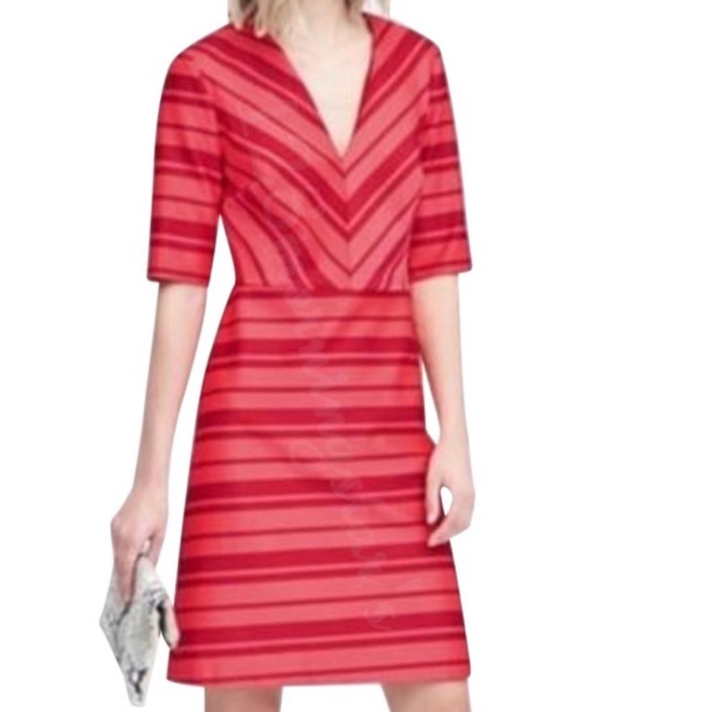 NWT Banana Republic coral striped shift Dress size 4 New w/ tags